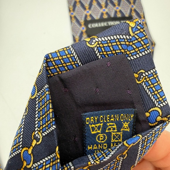 Collection XXI Richel Silk Tie Mens OS Geometric Medallion Dark Academia - Picture 6 of 6